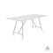 Armen Living Koala Outdoor Patio Dark Eucalyptus Wood and Metal Rectangle Dining Table 840254332317 - alternate 2